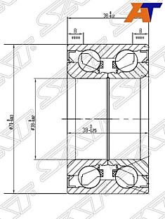 Подшипник DAC3870W6CS66 TOYOTA RUSH,LITE / TOWNACE  ABS 06- 90043-63369