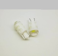Лампа светодиод б/ц 12v T-10  1  LED  БЕЛЫЙ-линза БРАК