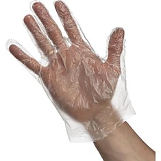 Перчатки полиэтиленовые VETTA, размер М, уп.100шт.