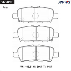 Колодки AY060-NS053, AY060-NS048, AY060-NS055, D4M60-1BN0A, D4M609N00A, D4060-9N00A, D4M60-9N00A, D