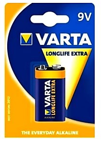 Батарейка "VARTA"  Longlife Extra 9V (6LR61)     крона