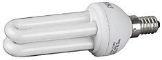 Энергосберегающая лампа СВЕТОЗАР "Стержень - 2U", цоколь E14(миньон), теплый белый свет (2700 К), 8
