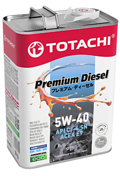 Масло TOTACHI Premium Diesel CJ-4/SM Синтетика 5W-40 4 л