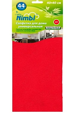 Салфетка  "Klbr" Nimbi  Автомобиль,  Микрофибра 40х40см,  Красная