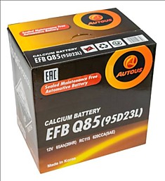 Аккумулятор SpeedMate   MF   65AH AUTOUS  EFB-95D23L 