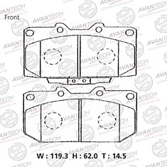Колодки 26296-AE120 / AN-615WK / 26296-AE121 / 26296-FA100 / 26296-FA101 / 26296-FA102 / 26296-FA14