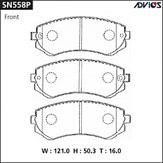 Колодки 41060-2N290 / GP-01116, PS-199, AF-1116M, VP-199/ 41060-2N390 / 41060-2N392 / 41060-34Y90 /