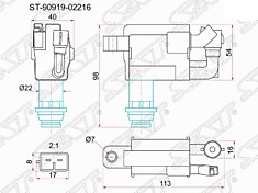 Катушка зажигания 90919-02216 TOYOTA 1JZ#/2JZGE