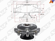 Вискомуфта 16210-75030 TOYOTA HIACE/REGIUSACE 2RZE 89-